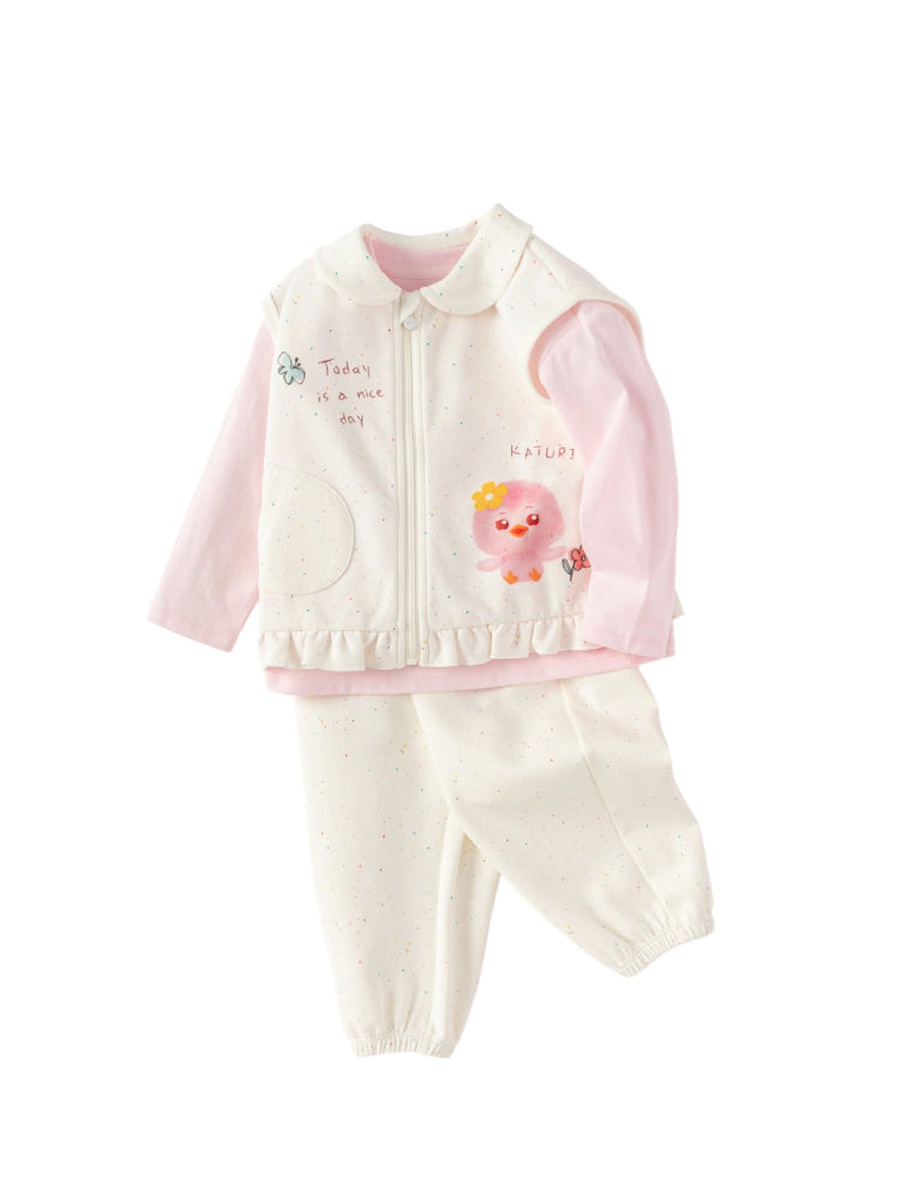 Set of 3 - Long Sleeve Top, Vest and Joggers
