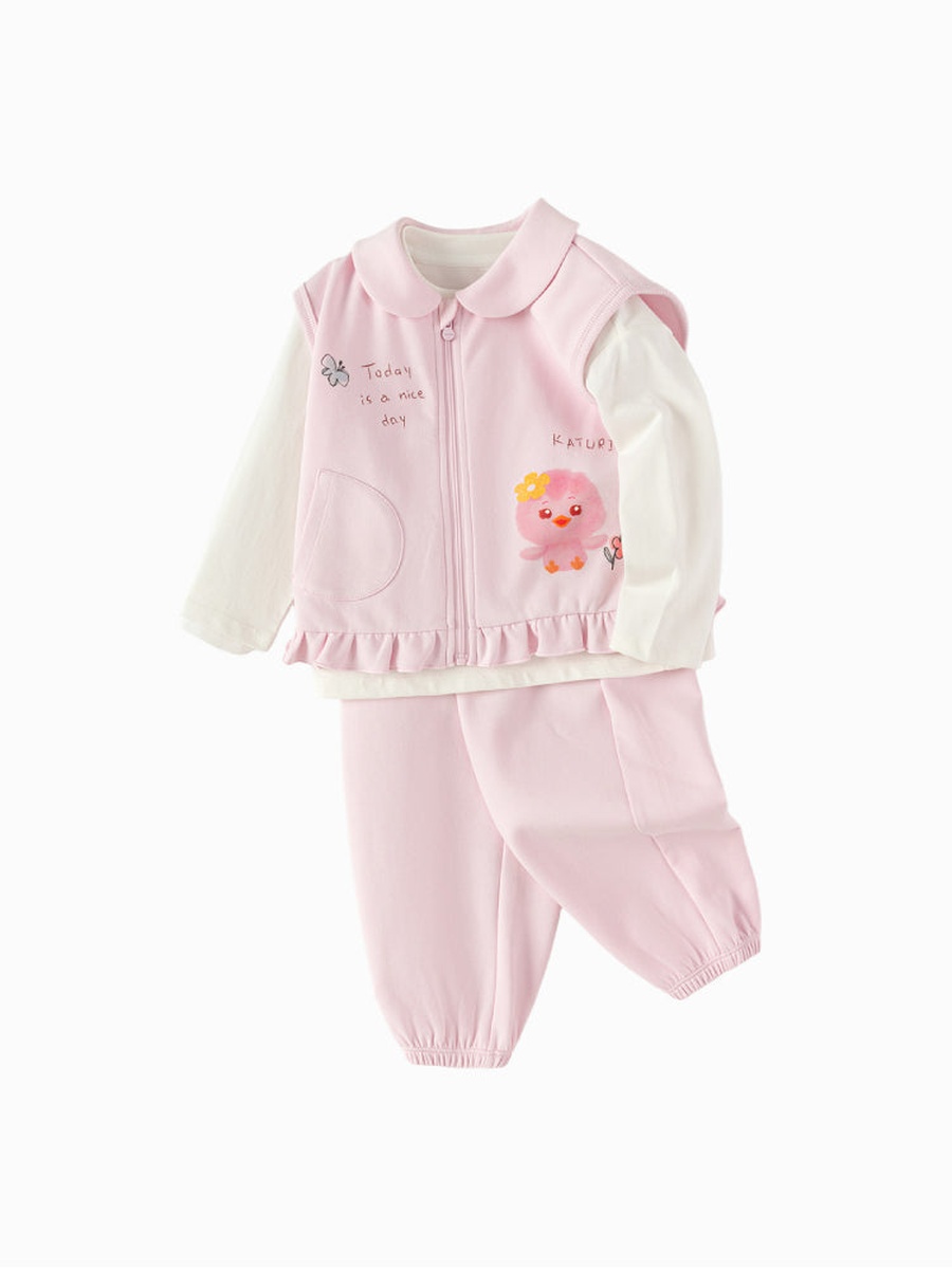 Set of 3 - Long Sleeve Top, Vest and Joggers