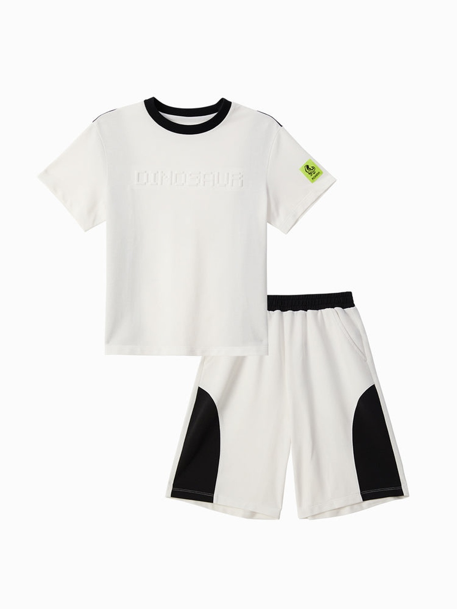 Embossed Detail T-Shirt and Shorts Set