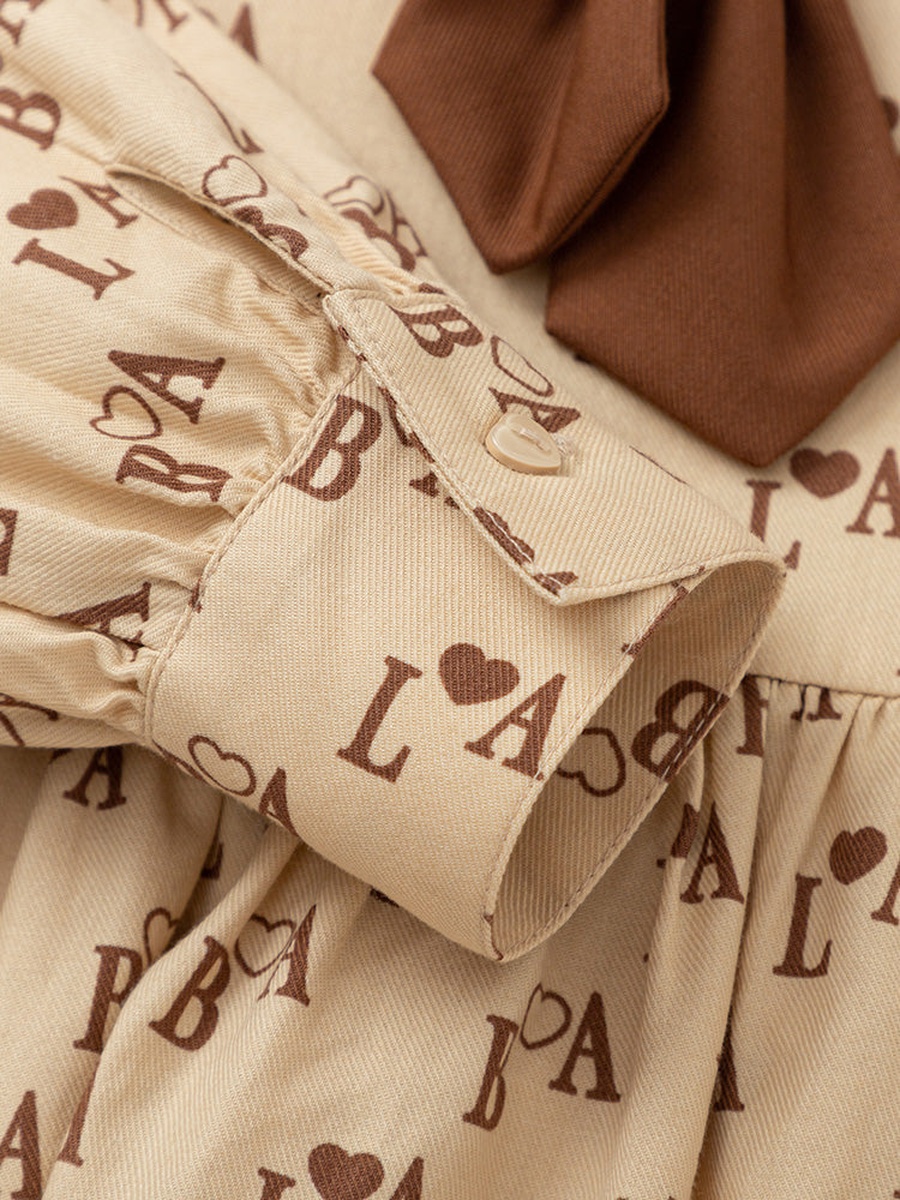 All Over Print Dress and Vest Set