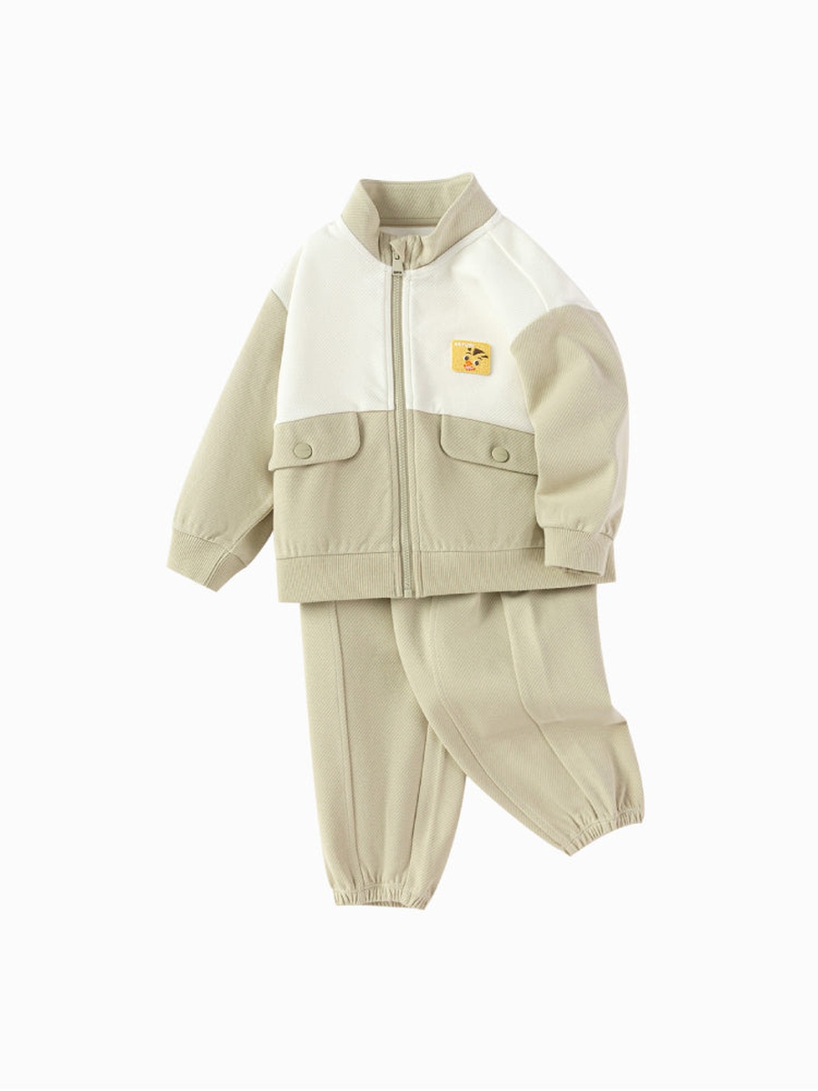 Color Block Zip-Up Jacket and Joggers Set