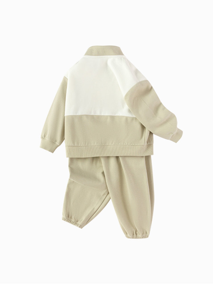Color Block Zip-Up Jacket and Joggers Set