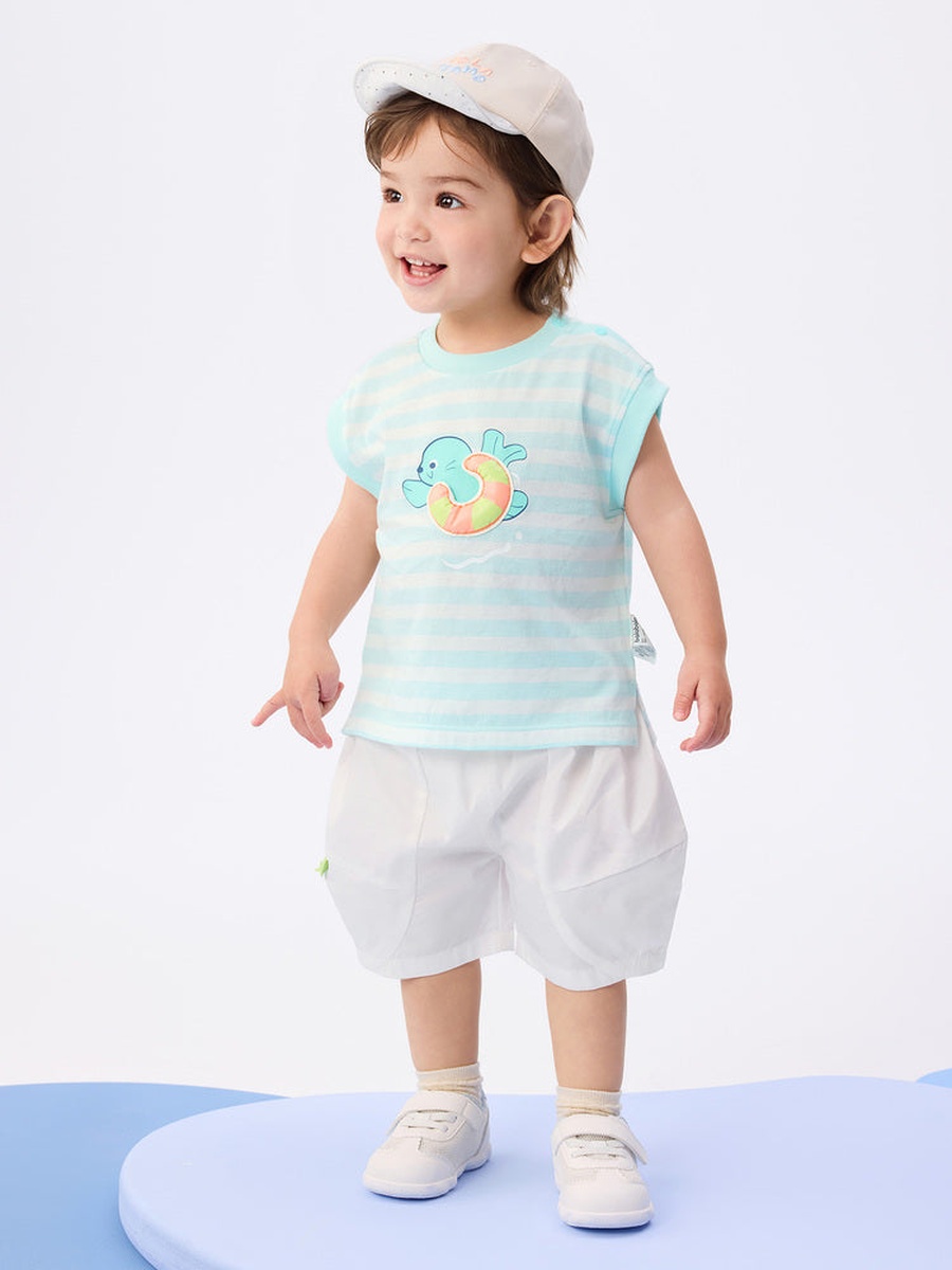 Striped Top and Shorts Set