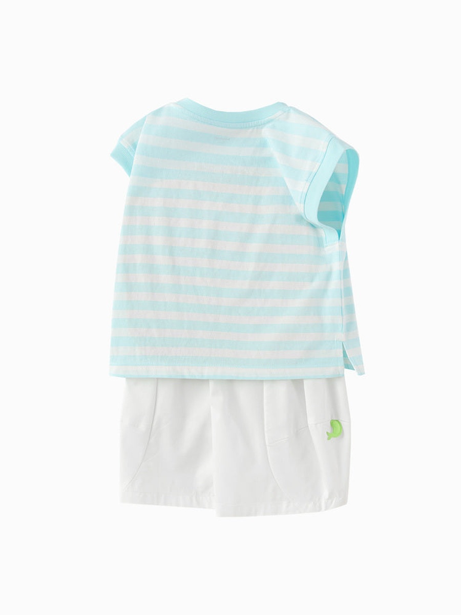 Striped Top and Shorts Set