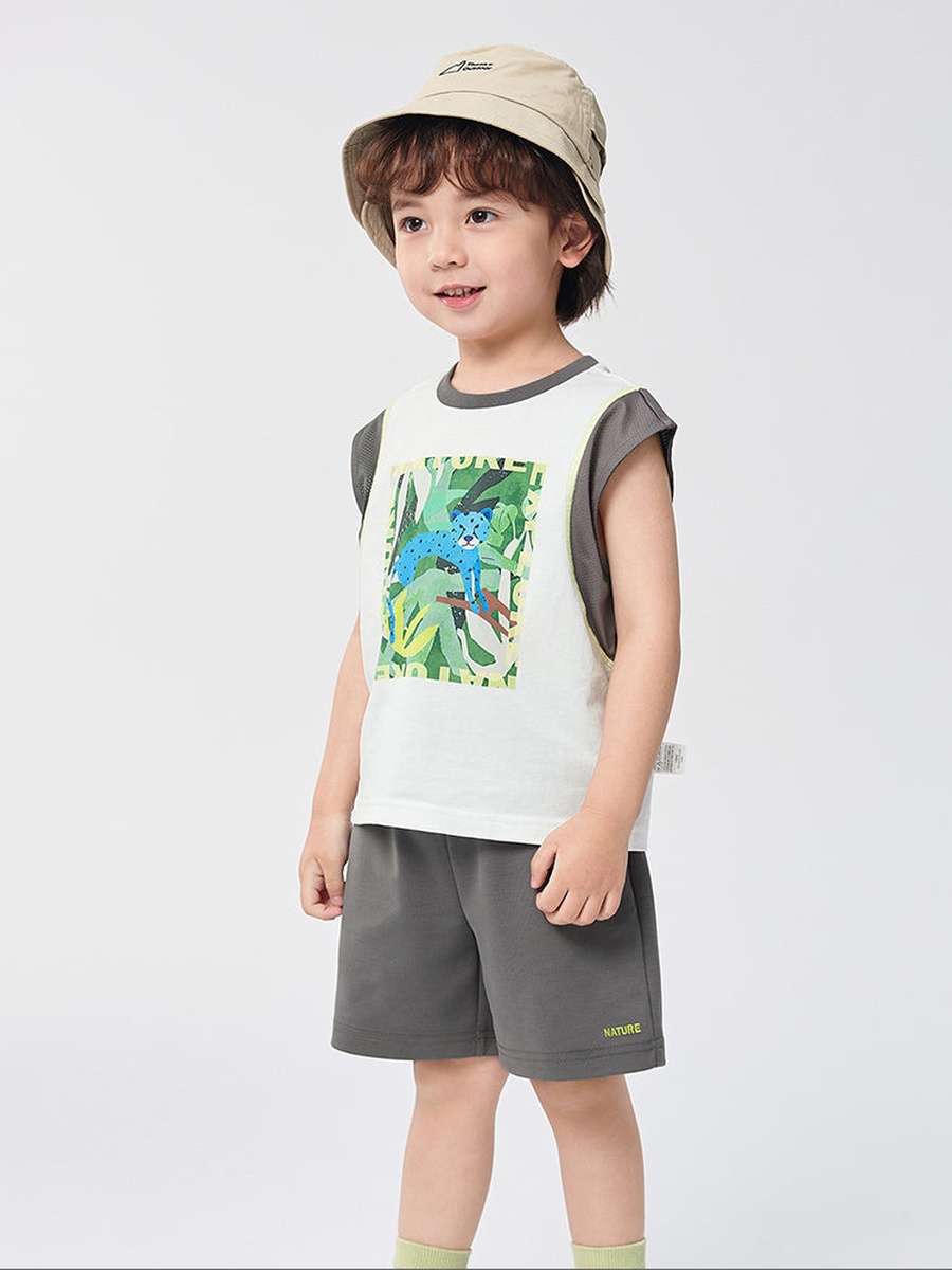 Graphic Print Top and Shorts Set