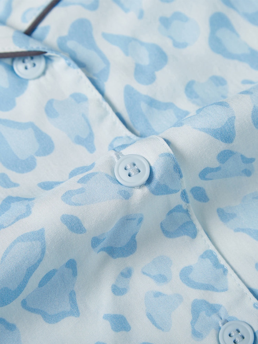 Animal Print Shirt and Pyjama Set
