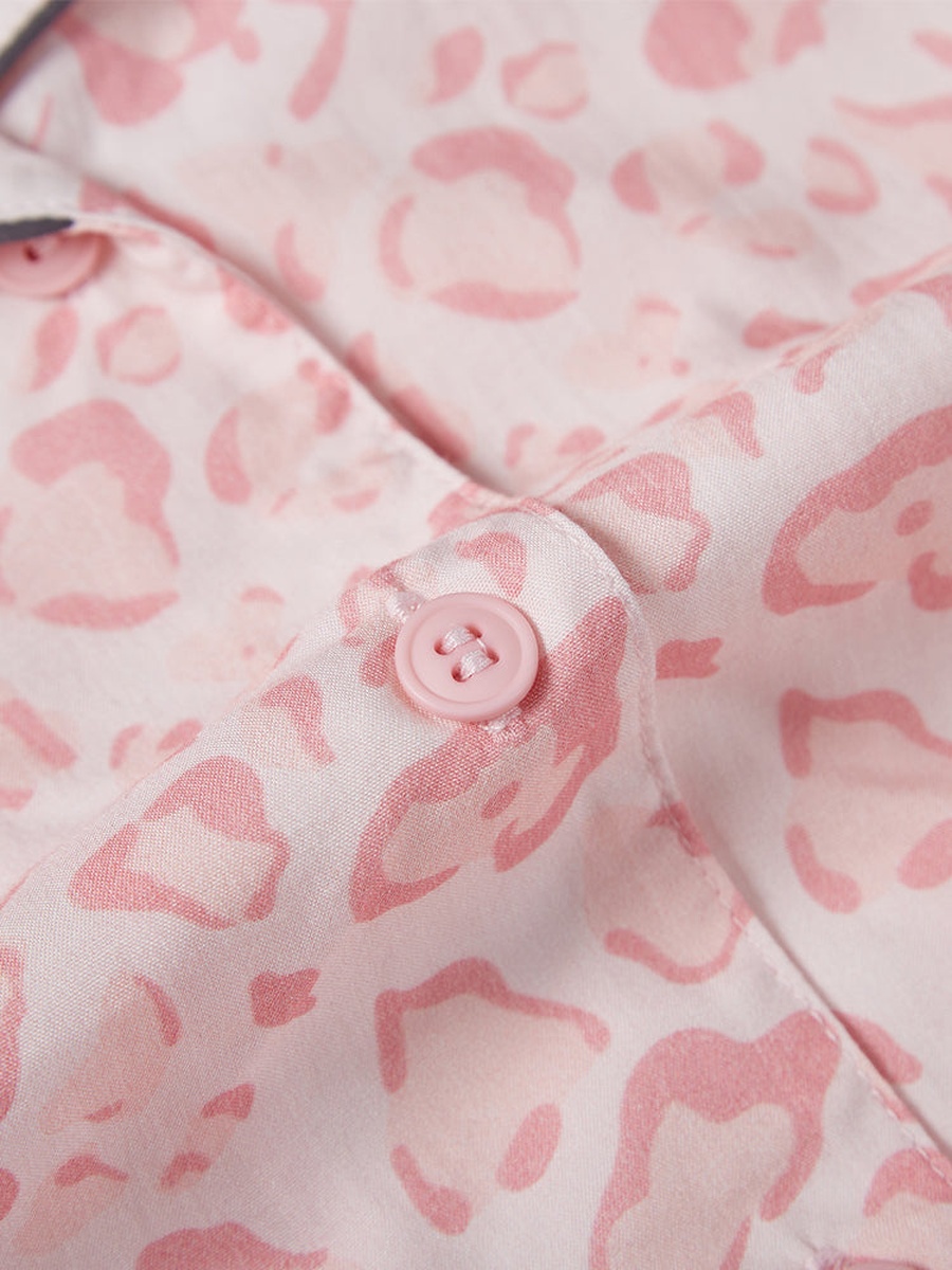 Animal Print Shirt and Pyjama Set