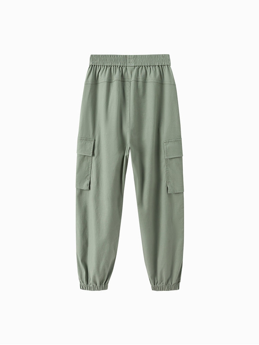 Solid Cargo Pants