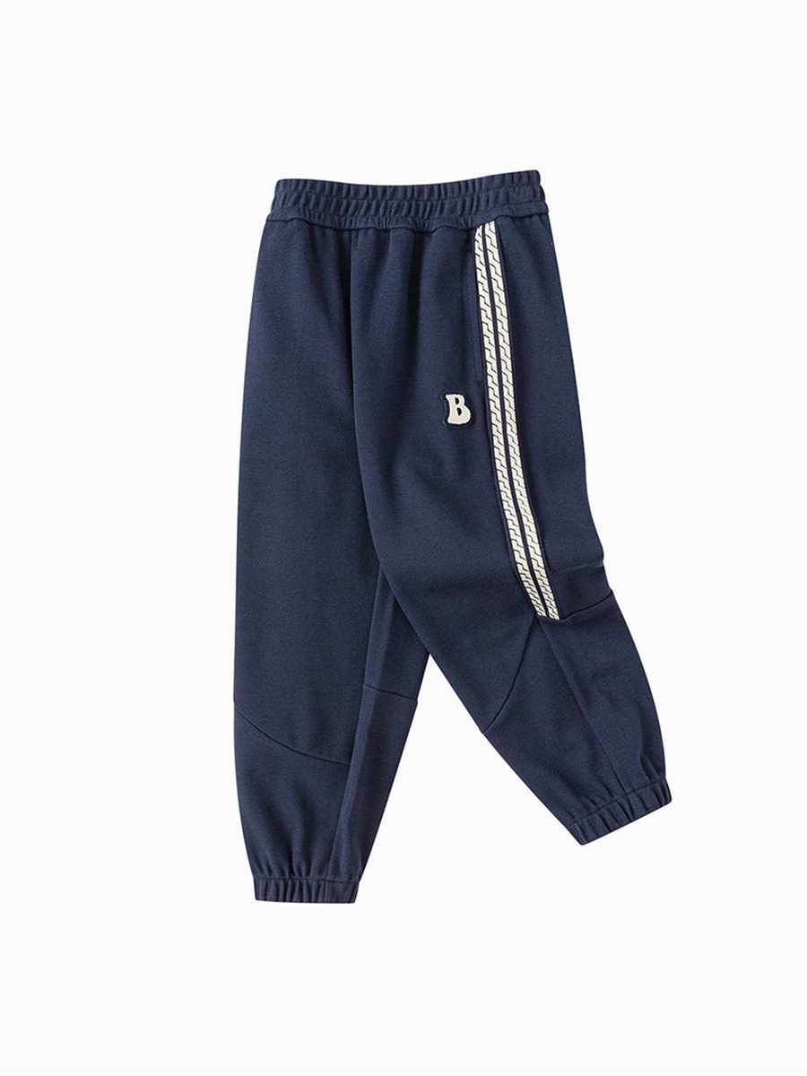 Textured Joggers with Side Taping