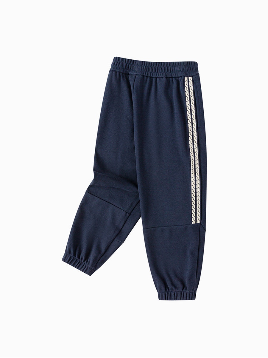 Textured Joggers with Side Taping