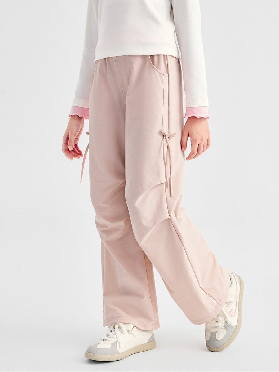 Wide Leg Cargo Pants with Side Ties
