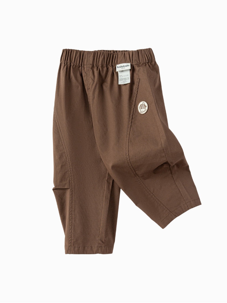 Relaxed Pants with Embroidered Emblem
