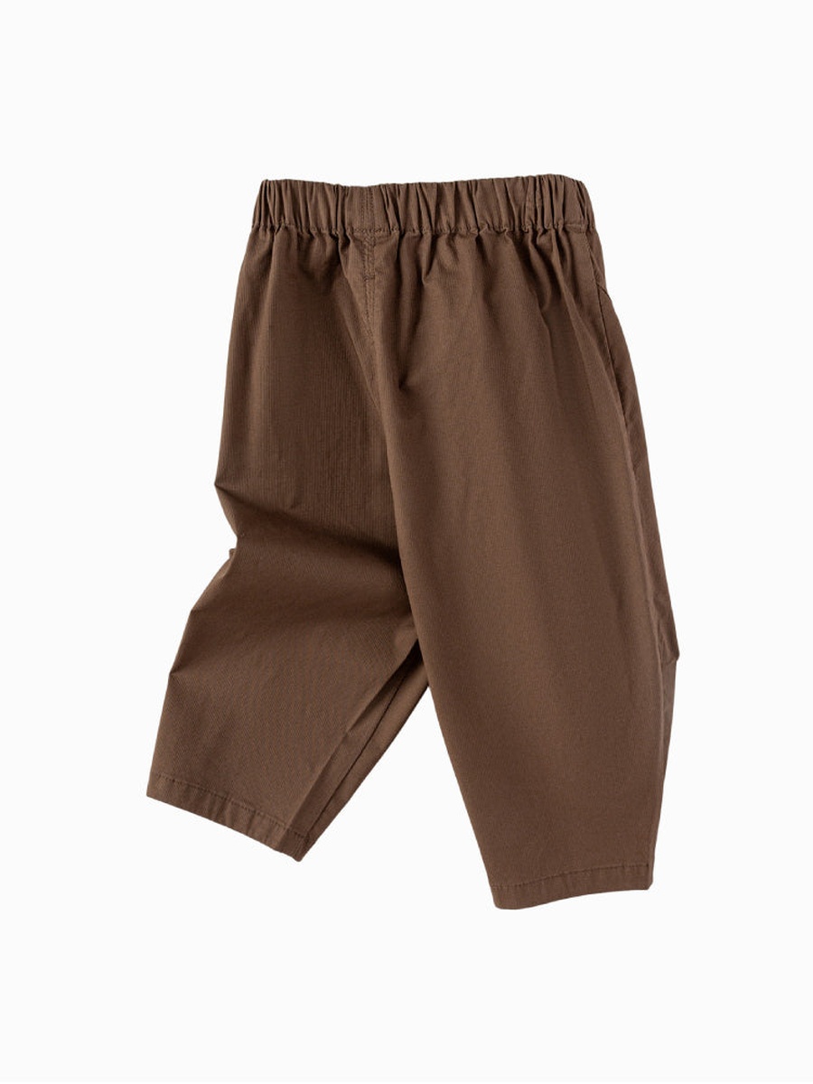 Relaxed Pants with Embroidered Emblem