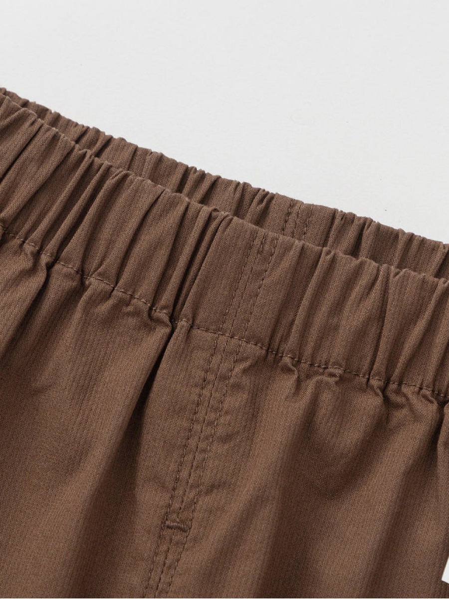 Relaxed Pants with Embroidered Emblem
