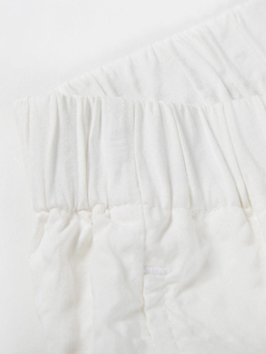 Bow Detail Elastic Waist Pants