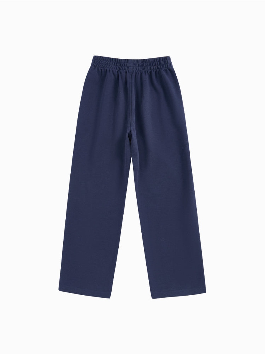 Solid Pants with Elastic Waist