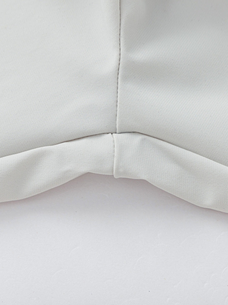 Solid Mid-Length Pants