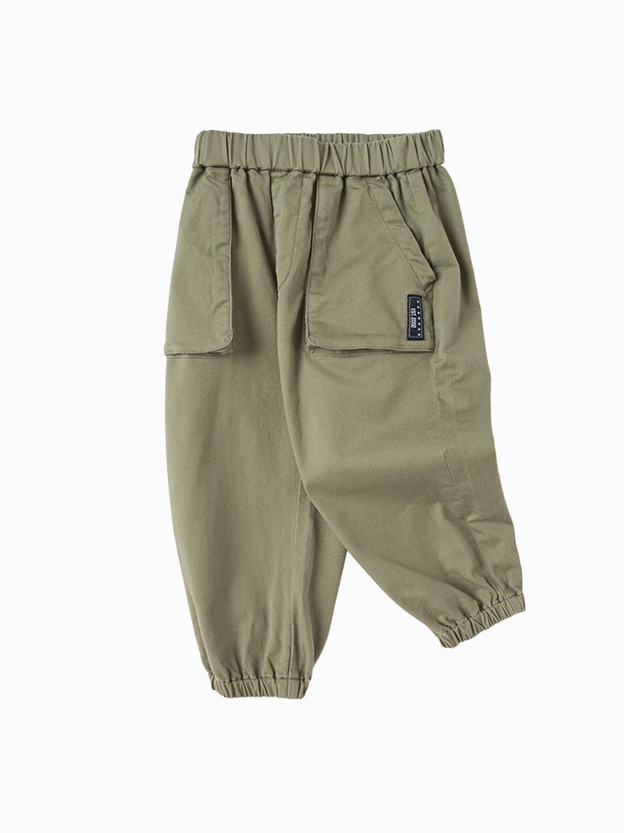 Solid Pants with Patch