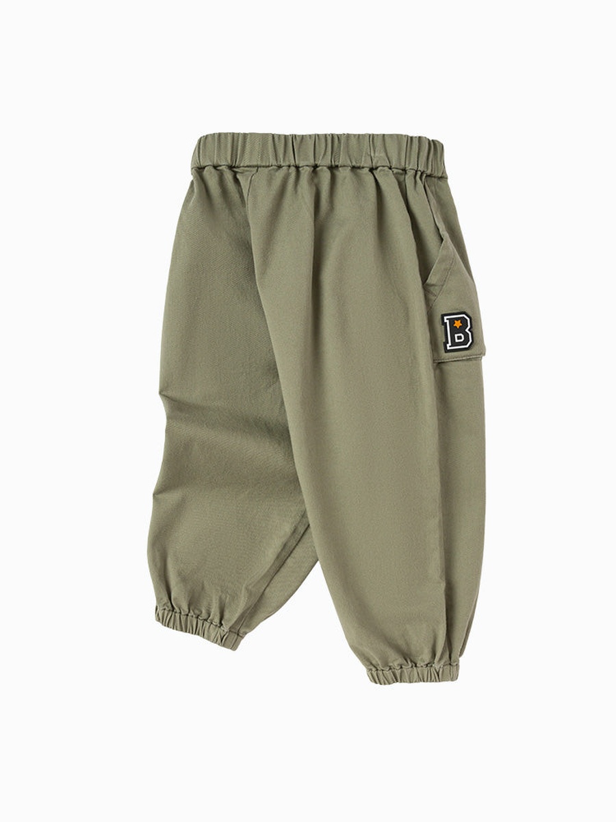 Solid Pants with Patch
