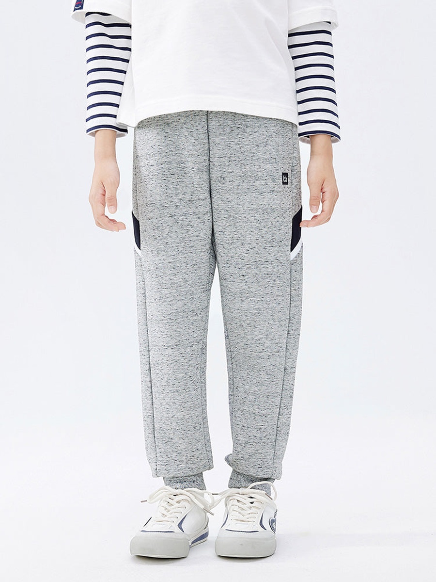 Melange Joggers with Contrast Panel