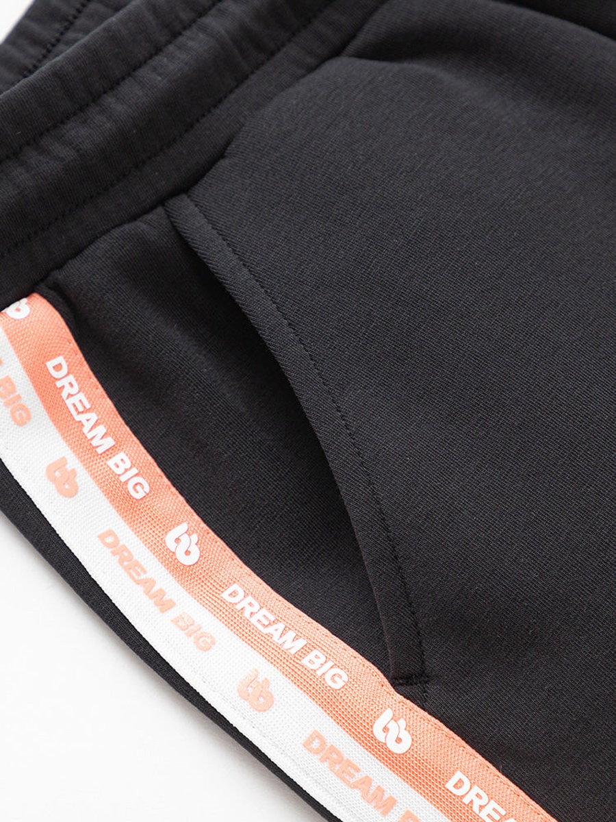 Side Taping Print Cuffed Joggers