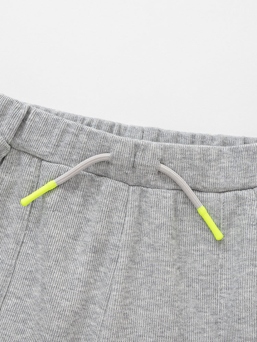 Drawstring Waist Joggers with Patch