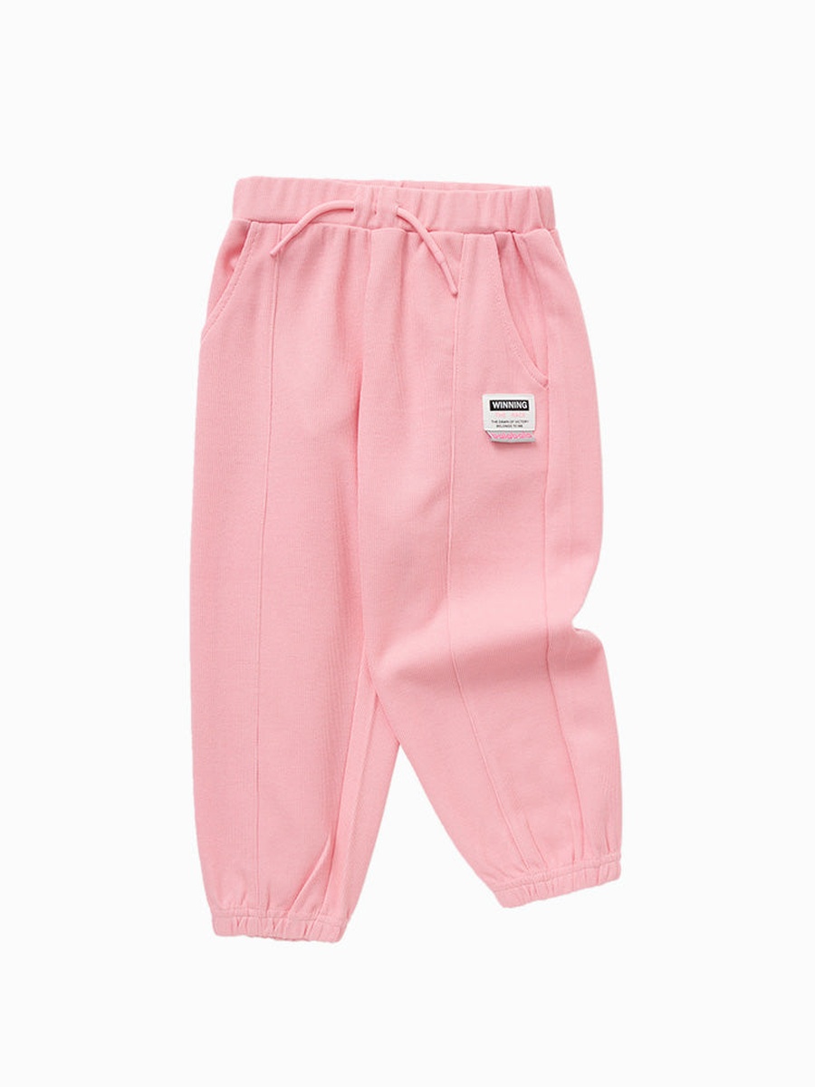 Solid Joggers with Patch