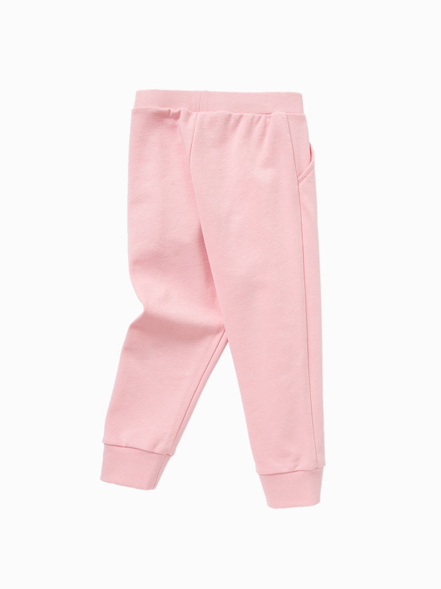Solid Cuffed Joggers with Applique