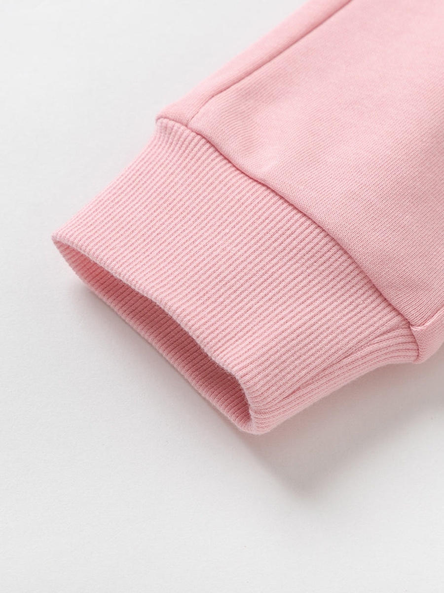 Solid Cuffed Joggers with Applique