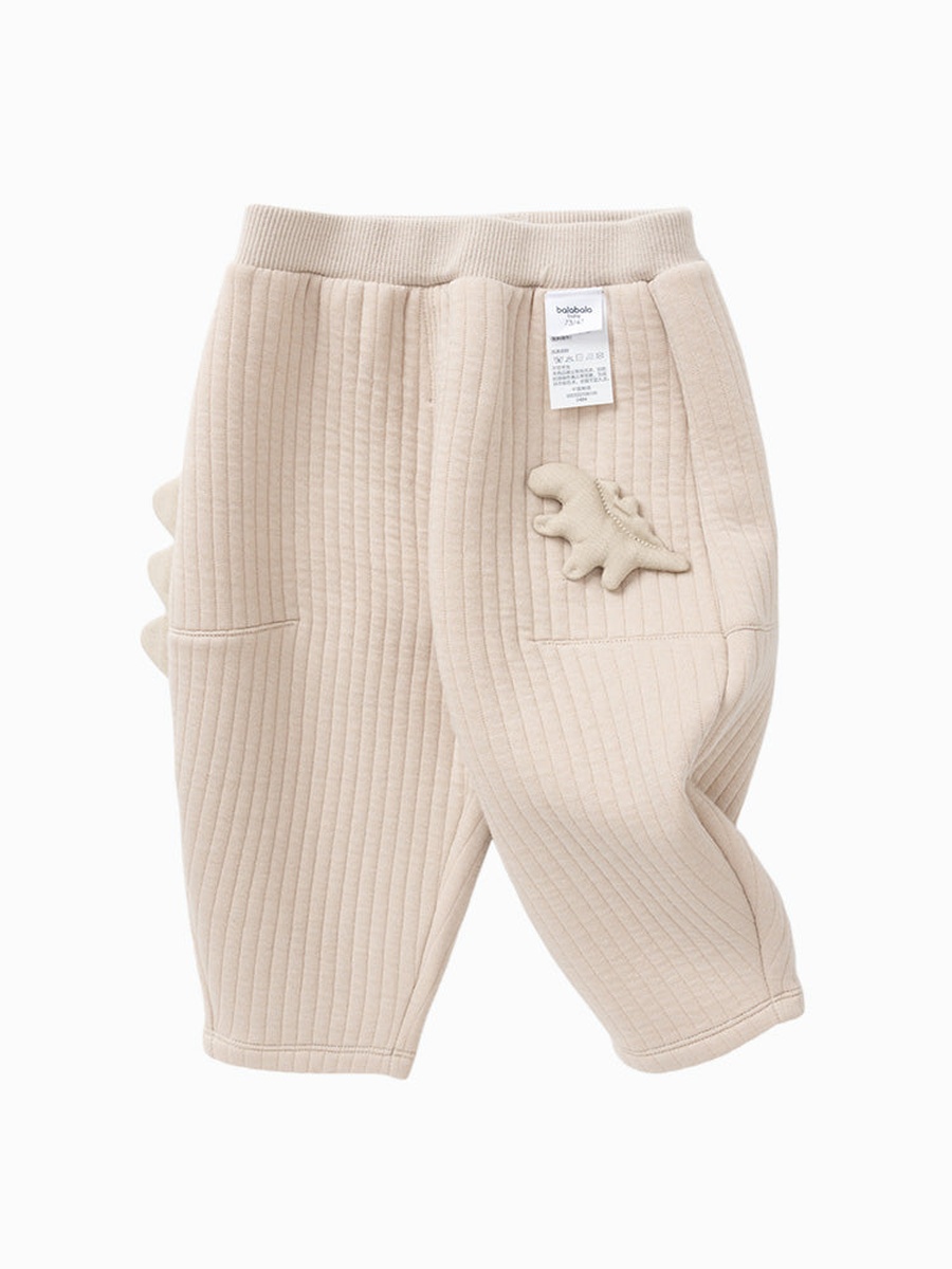 Ribbed Pants with Dinosaur Detail