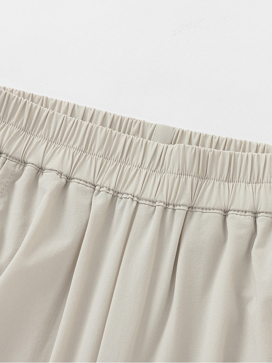 Elastic Waist Pants with Print