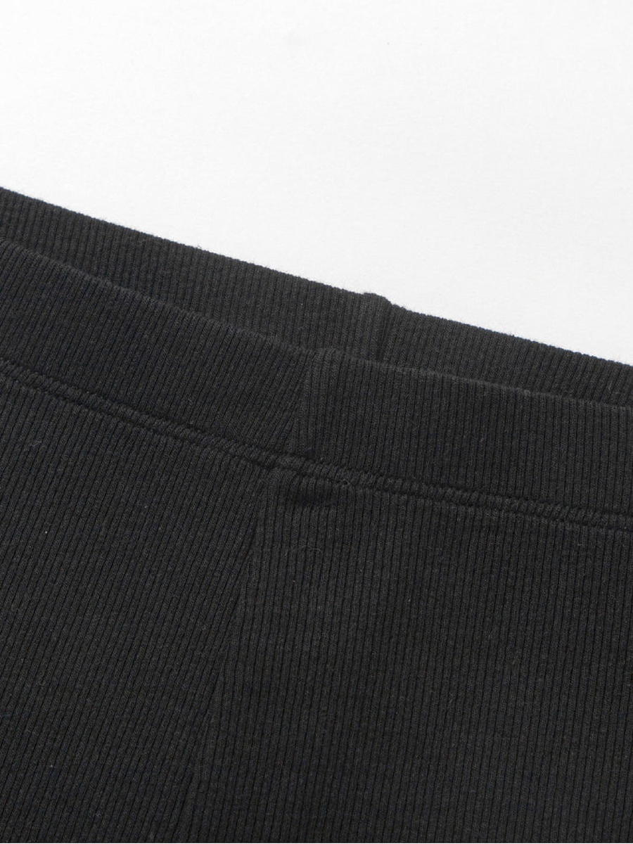 Ribbed Leggings with Side Bow Detail