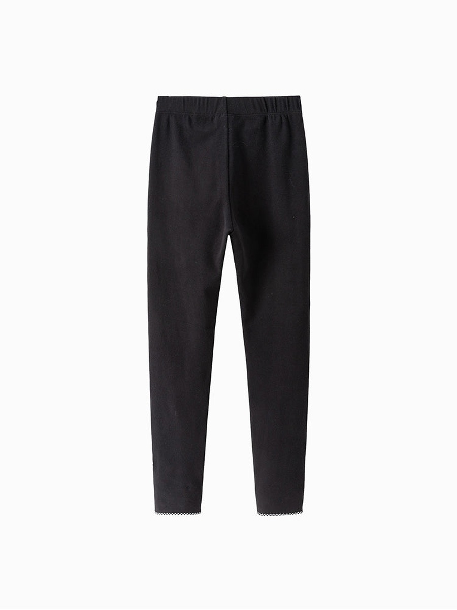 Stitch Cuff Detail Solid Leggings
