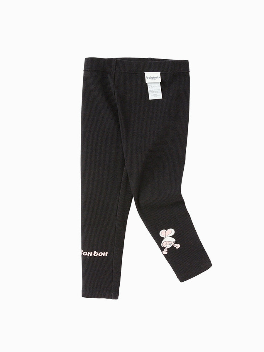 Girl Print Ribbed Leggings