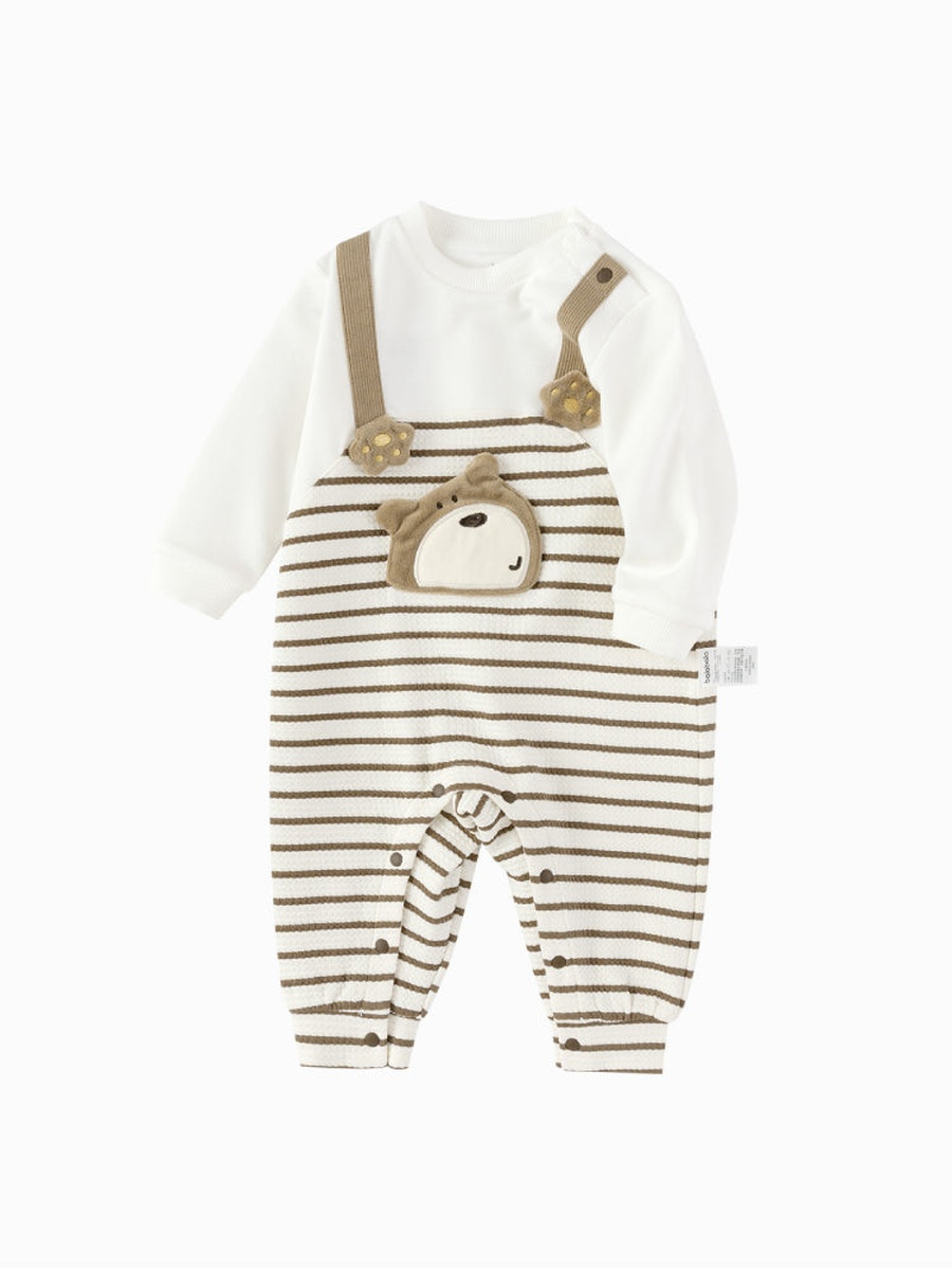 Striped Overall One Piece