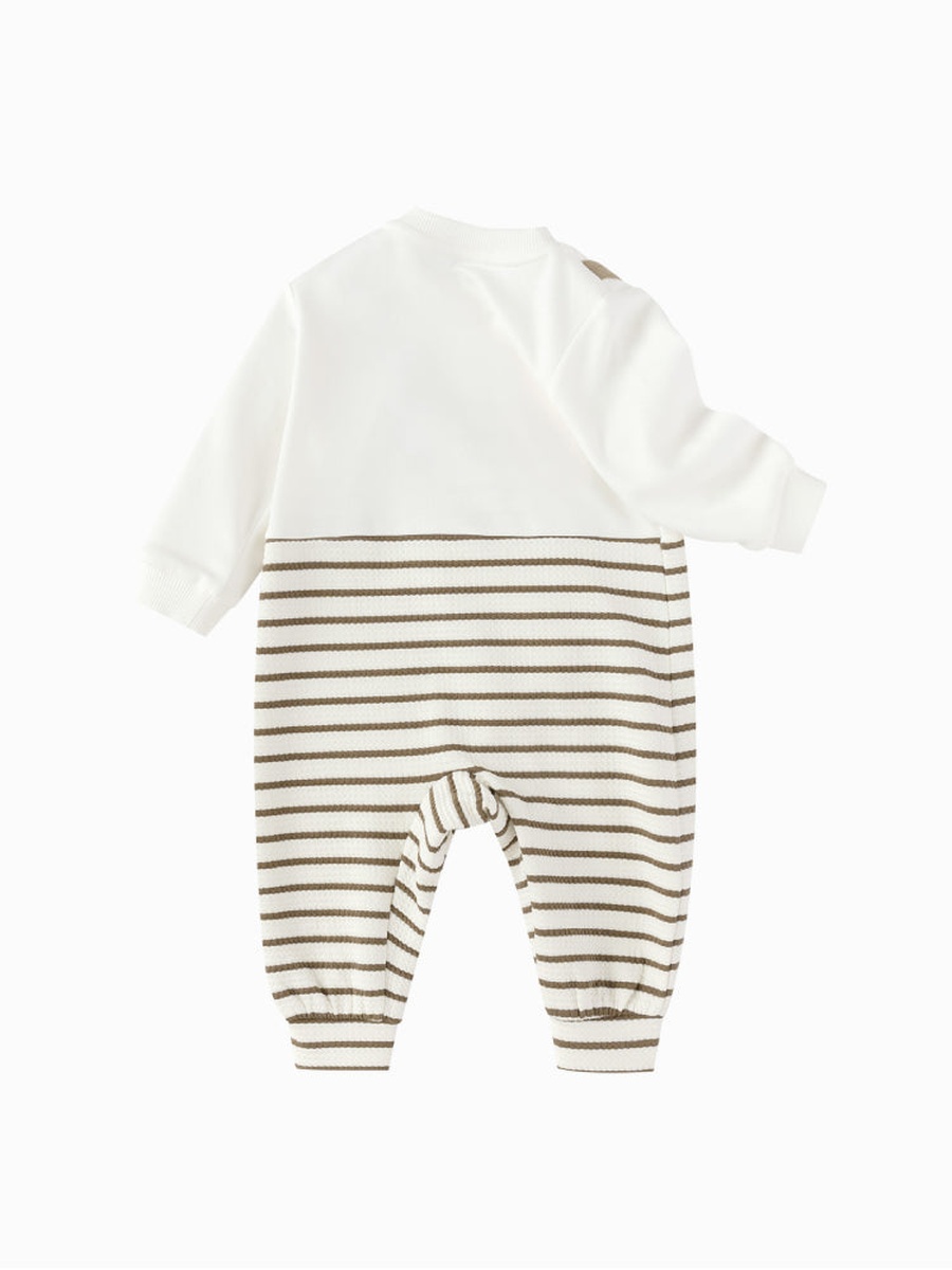 Striped Overall One Piece