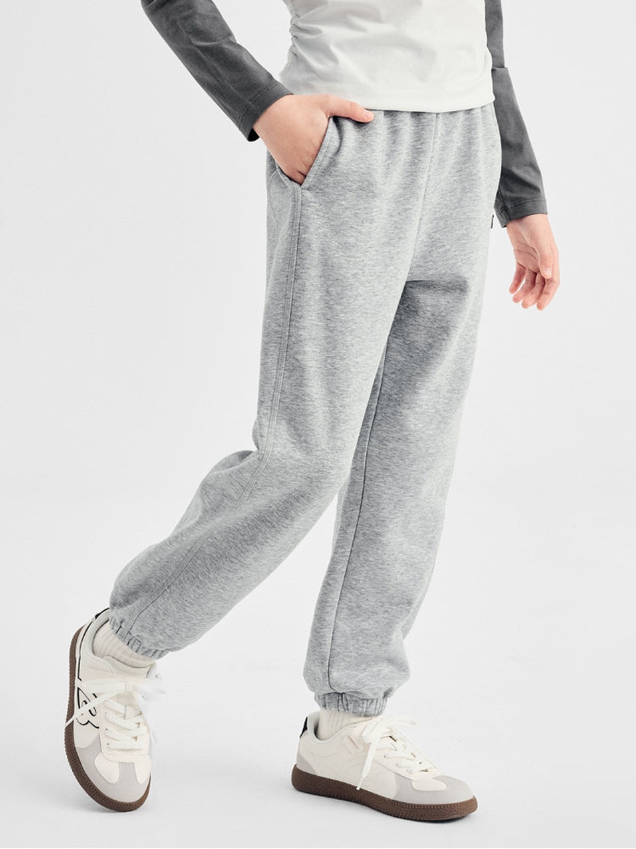 Plain Joggers with Elastic Cuff