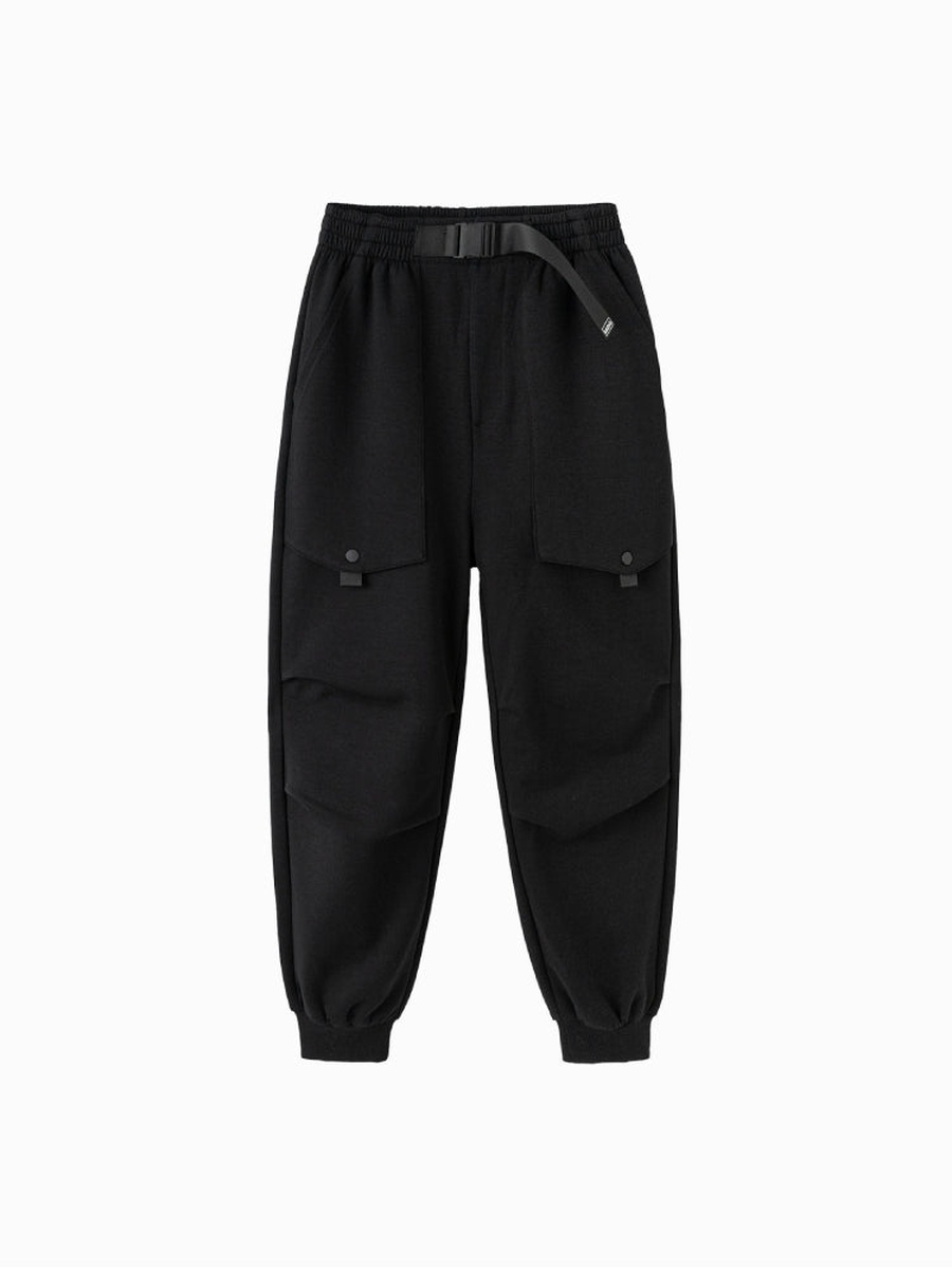 Solid Cargo Joggers with Adjustable Belt