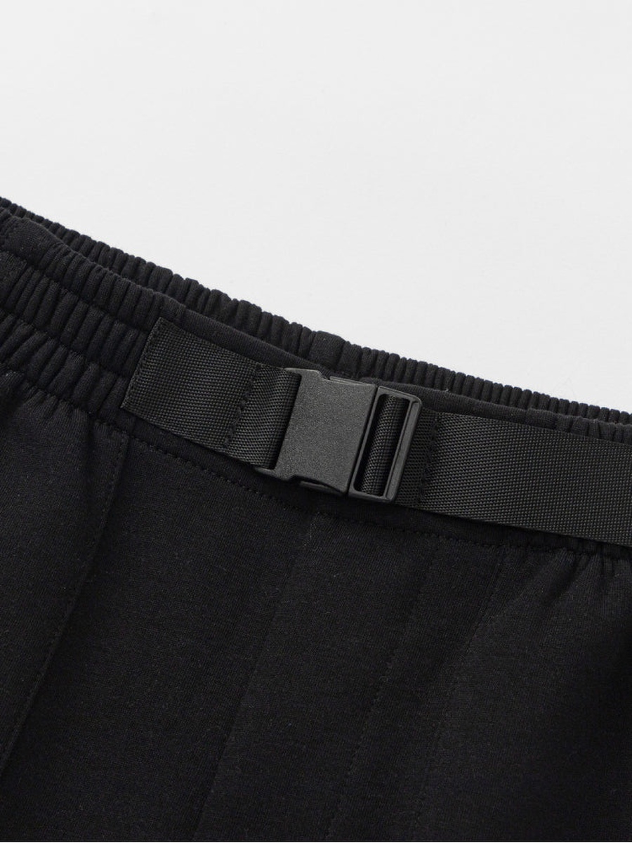 Solid Cargo Joggers with Adjustable Belt