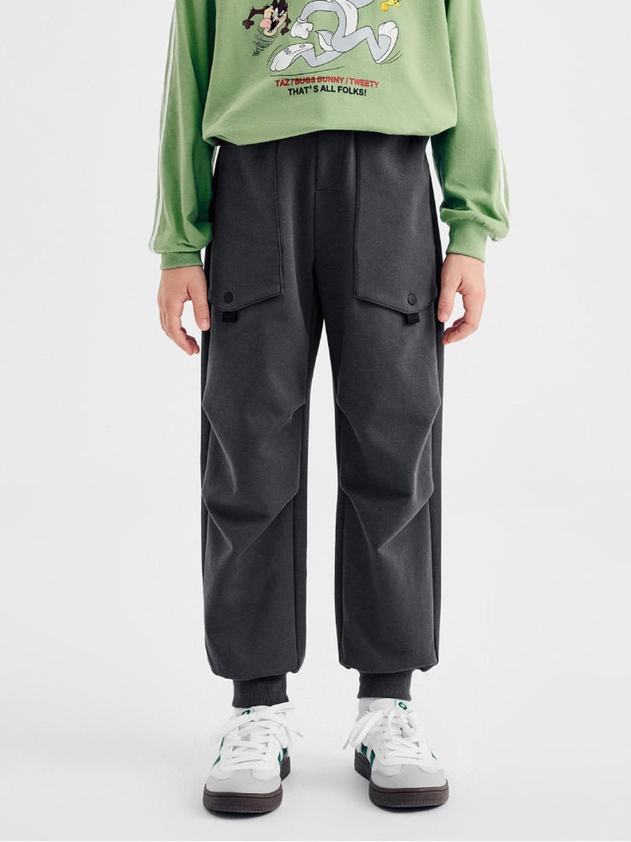 Solid Cargo Joggers with Adjustable Belt