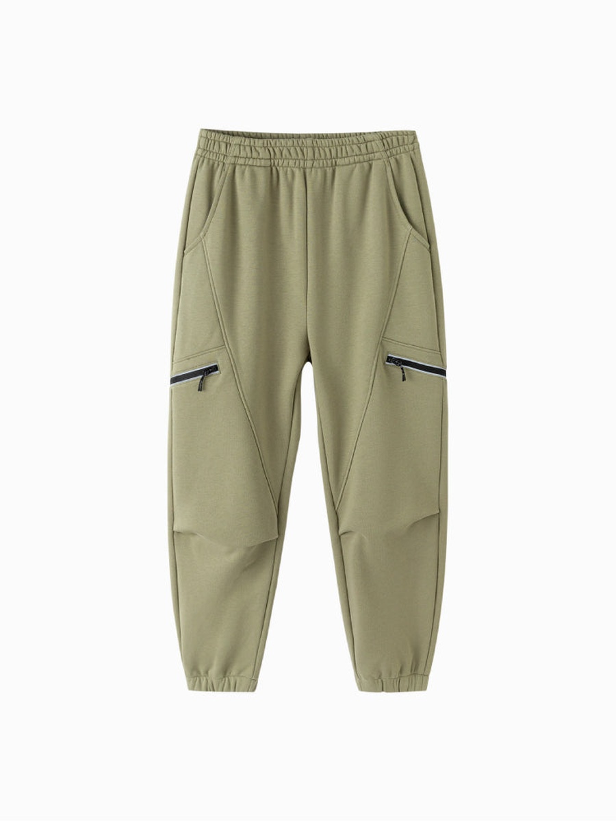 Panelled Joggers with Zip Pocket Detail