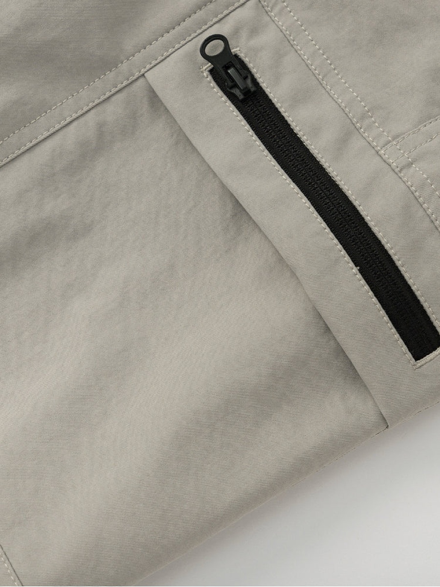 Solid Cargo Joggers with Zip Pockets