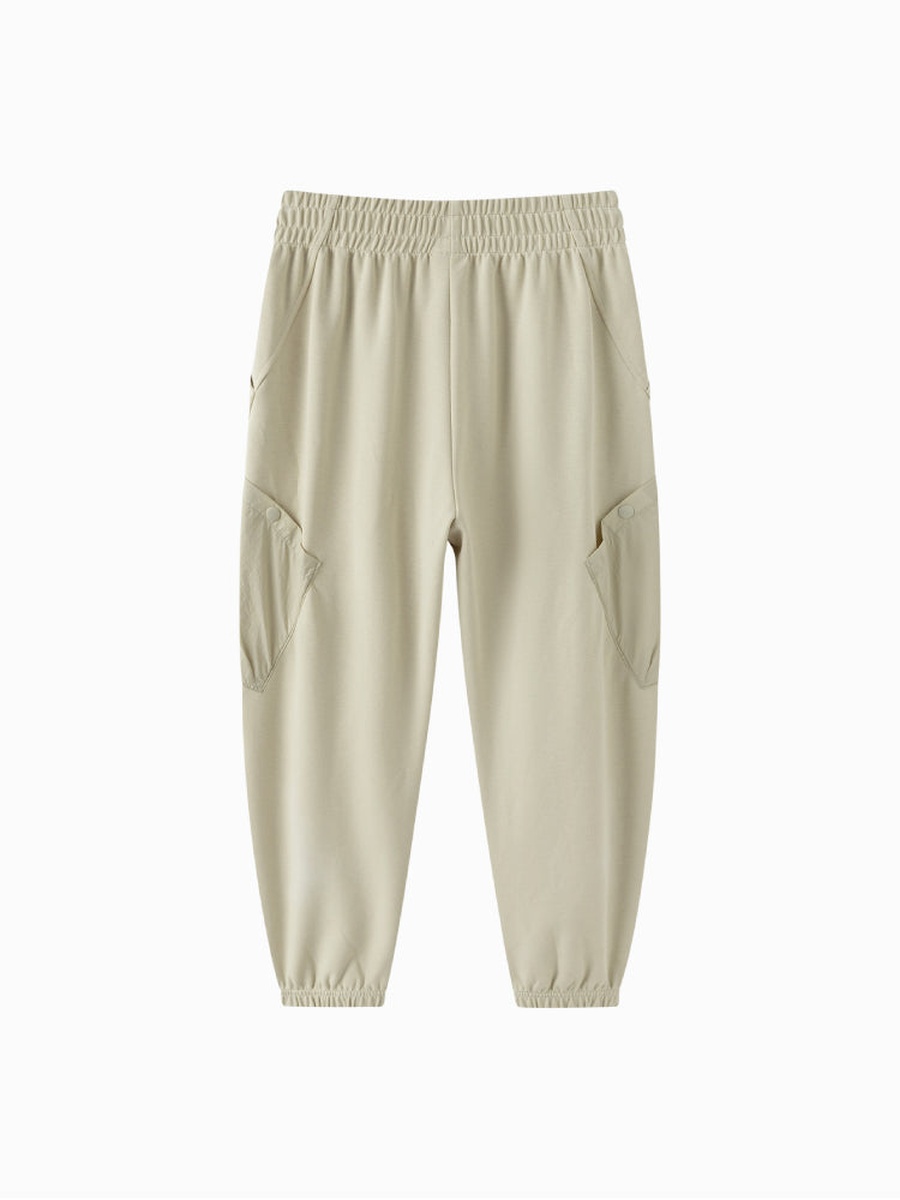 Buckle Waist Detail Paneled Joggers