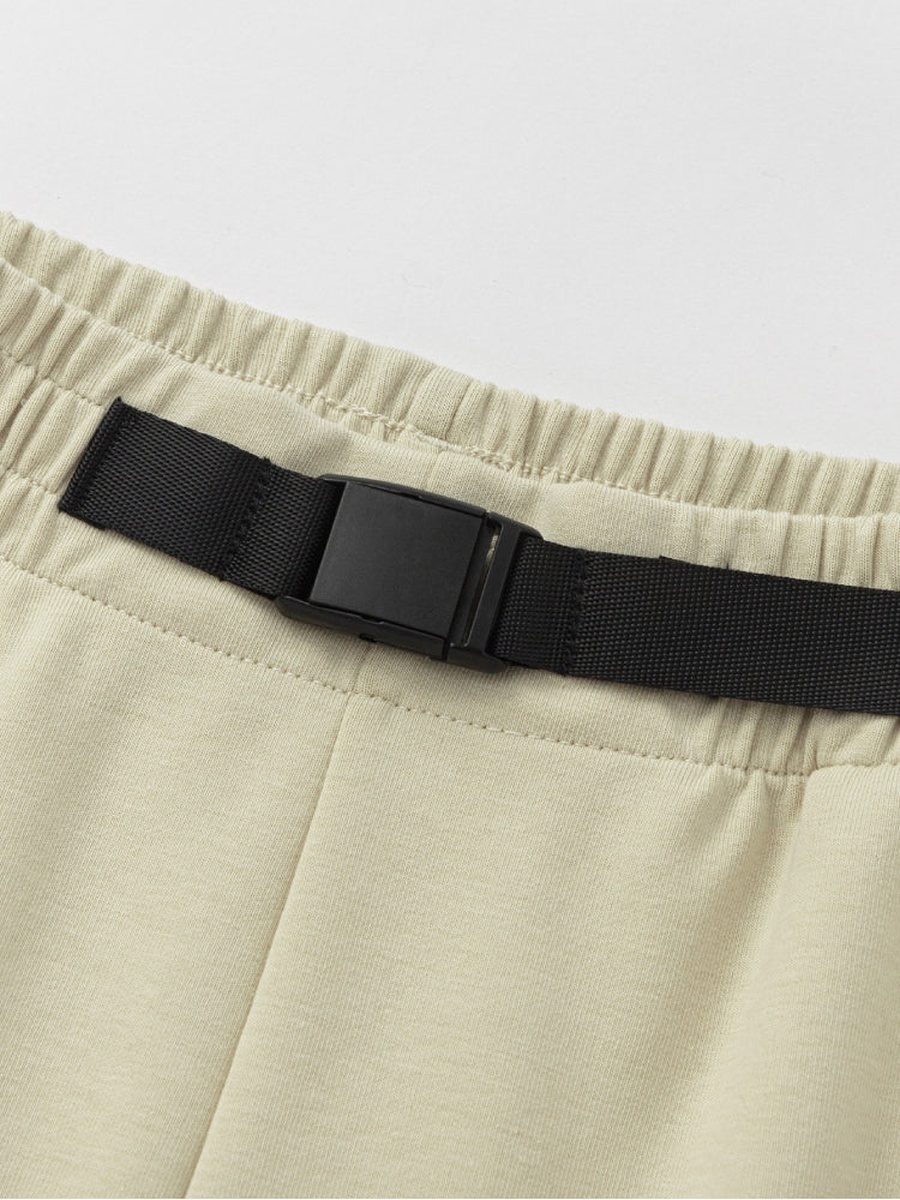 Buckle Waist Detail Paneled Joggers