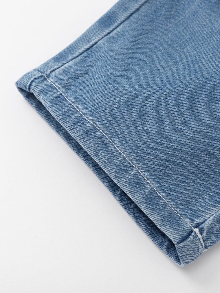 Denim Jeans with Embroidered Patch
