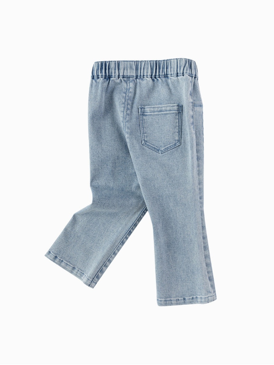 Denim Jeans with Scalloped Stitching
