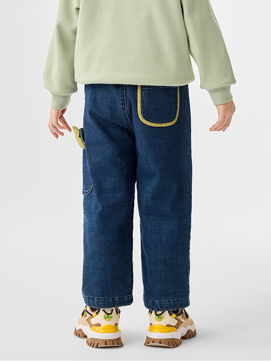 Embroidered Cargo Pocket Jeans