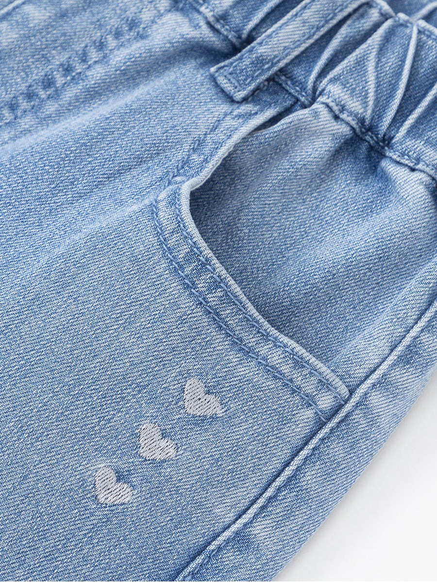 Heart Embroidery Detail Jeans