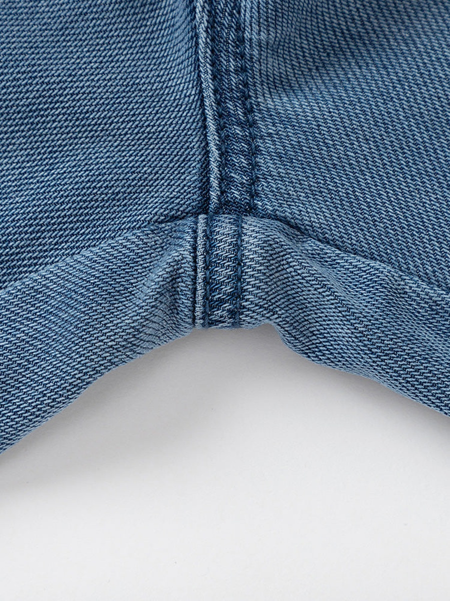 Solid Denim Jeans with Belt
