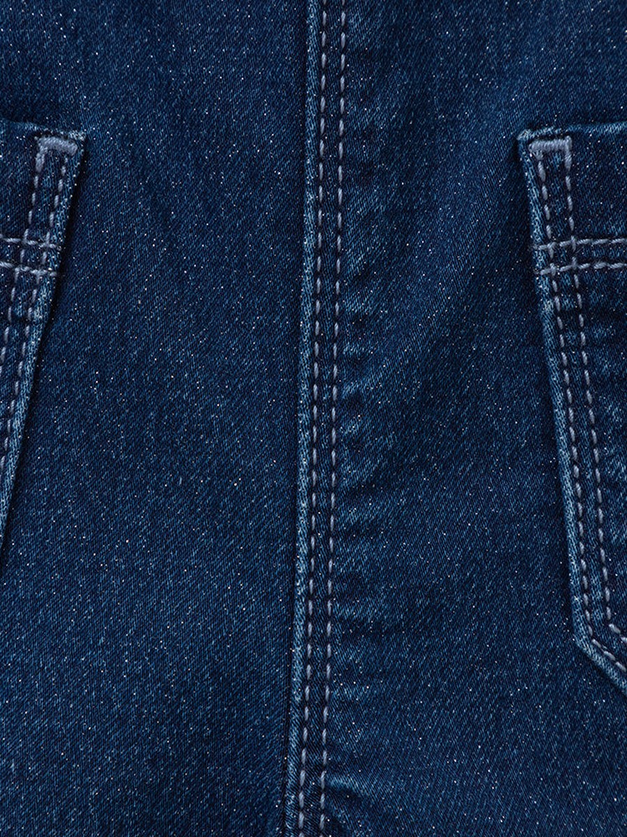Ruffled Elastic Waist Jeans